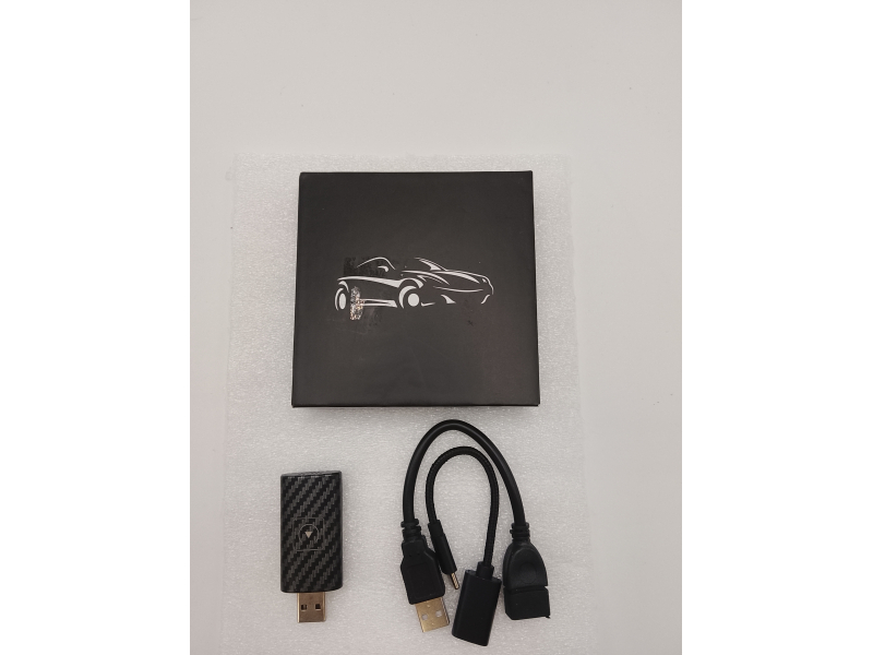 Cruise On Adapter bezprzewodowy do iOS, CarPlay Wireless Dongle 2024, 5 GHz Wi-Fi dla samochodu Stabilny i łatwy w użyciu, Plug and Play, kabel przedłużający USB, USB C do A do A