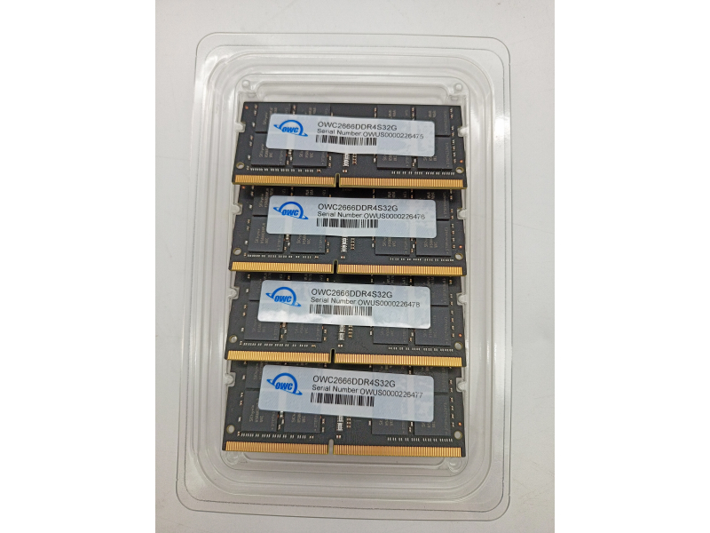 OWC Zestaw rozszerzenia pamięci 128 GB - 4 x 32 GB PC21300 DDR4 2666 MHz SO-DIMM do 27 cal iMac z Retina 5K (2019–2020) oraz kompatybilnych PC
