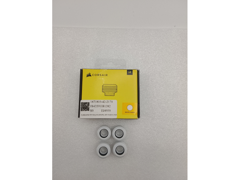 Corsair Hydro X Series XF Hardline – Złączki do rurek sztywnych 12 mm OD (4-pak) – Białe