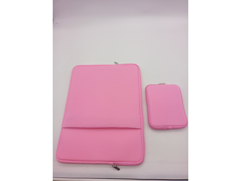 RAINYEAR Etui Torba na Laptopa 15,6'' Pokrowiec + Organizer Różowy