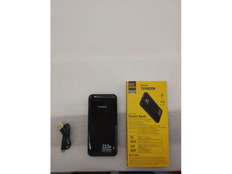 Powerbank 20000mAh 22.5W Szybkie Ładowanie USB-C PD 3.0 QC 4.0 Mocny