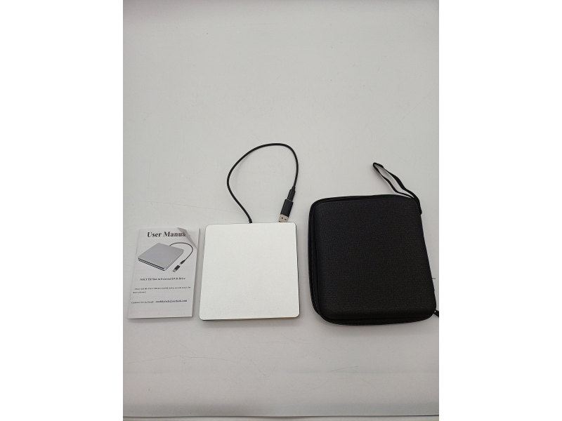 NOLYTH Zewnętrzny napęd CD/DVD typu ''Slot-in'' przenośny napęd optyczny USB do laptopów, komputerów Mac i MacBooków