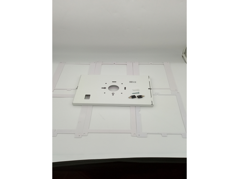 conecto Uchwyt ścienny do tabletu, zamykana stalowa obudowa do Tab A 10.1 (2019) / Tab A7/ S6 Lite 10.4/10.5''/11 i iPad 5/6/7/8/9/ iPad Air 9.7''/ 10,5''/10,9'' / 10,9'' / iPad Air 9,7''/10,5''/11, biały