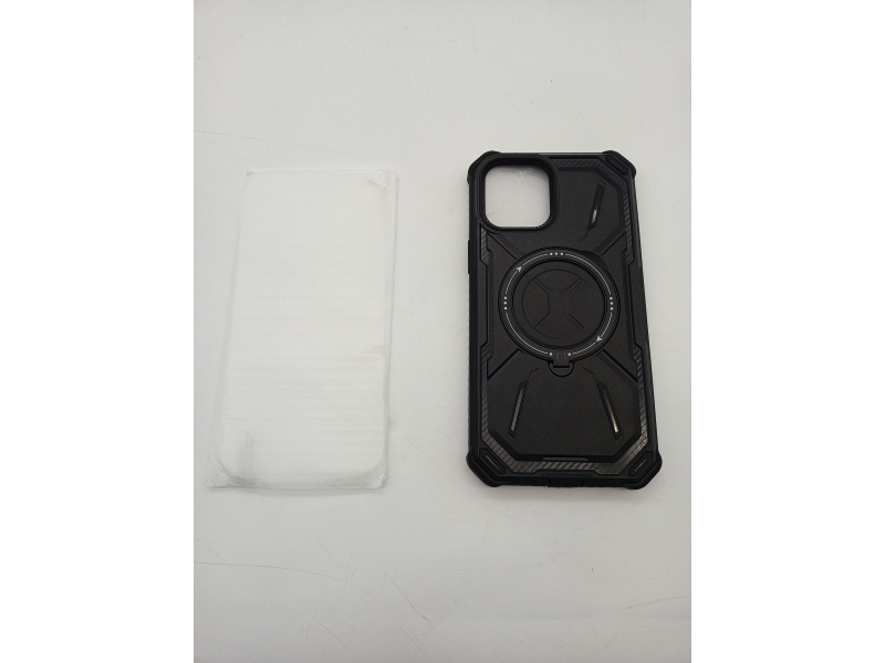 Lanhiem Wstrząsoodporne etui z ringiem + 2x folia do iPhone 12 Pro Max