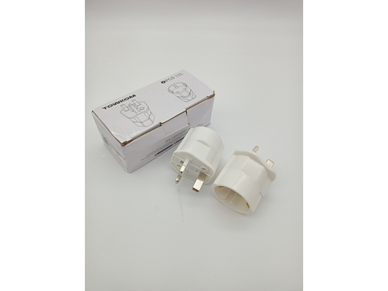 Adapter podróżny UK (2 szt.), przejściówka Anglia-Niemcy/Europa, wtyk Typ G