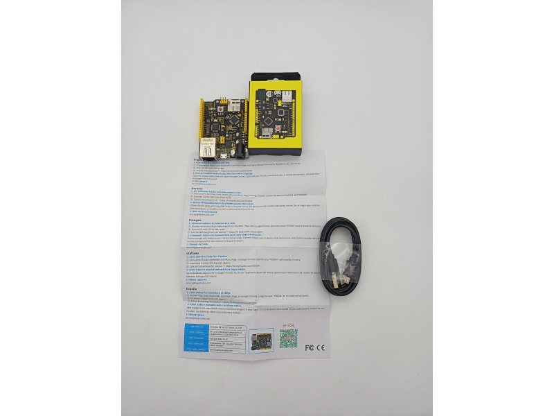 Płyta deweloperska KEYESTUDIO W5500 Ethernet dla Arduino IDE, obsługa kart MicroSD, kabel USB