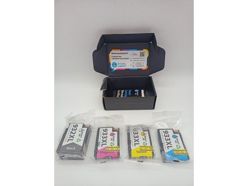Tusze zamienniki Smart Ink do drukarek HP (komplet 4 szt. XL: czarny, cyjan, magenta, żółty – zamiennik HP 932/933)