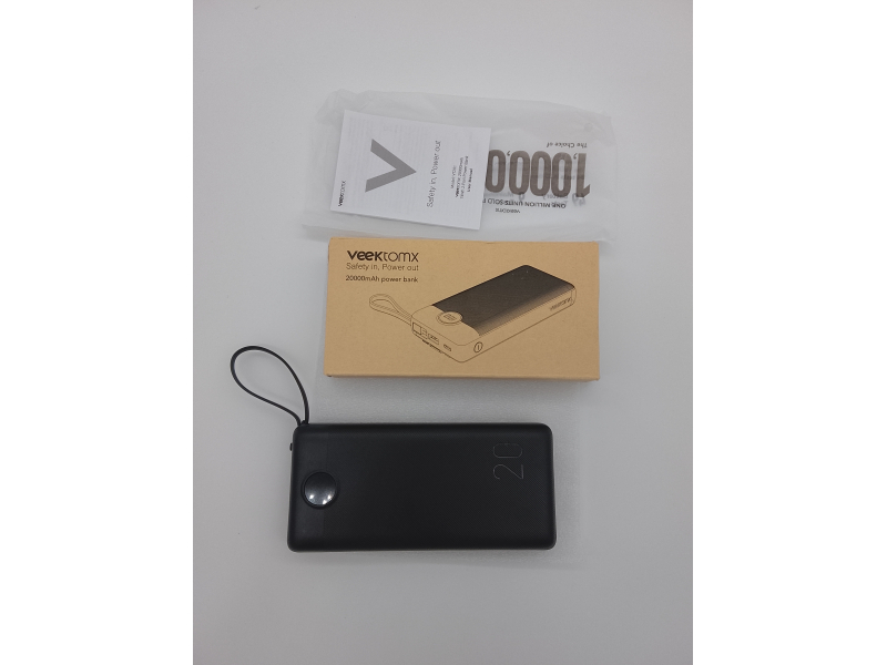 Powerbank VEEKTOMX 20000mAh z wbudowanymi kablami USB-C