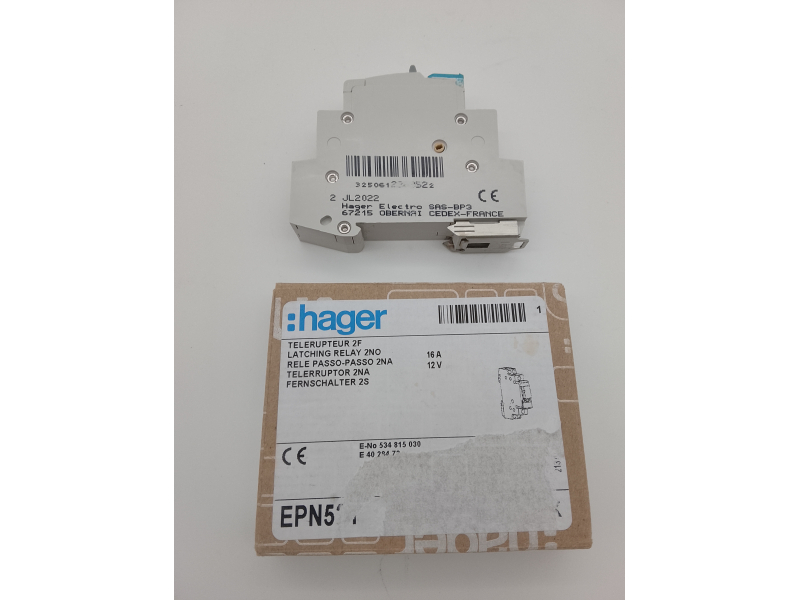 Zdalny przełącznik Hager ePN521 12v 16A 2NA