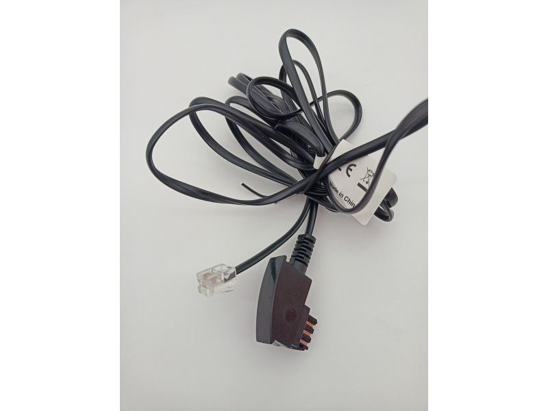 deleyCON 2m Kabel telefoniczny TAE-F na RJ11 (norma int. 6P4C, płaski)