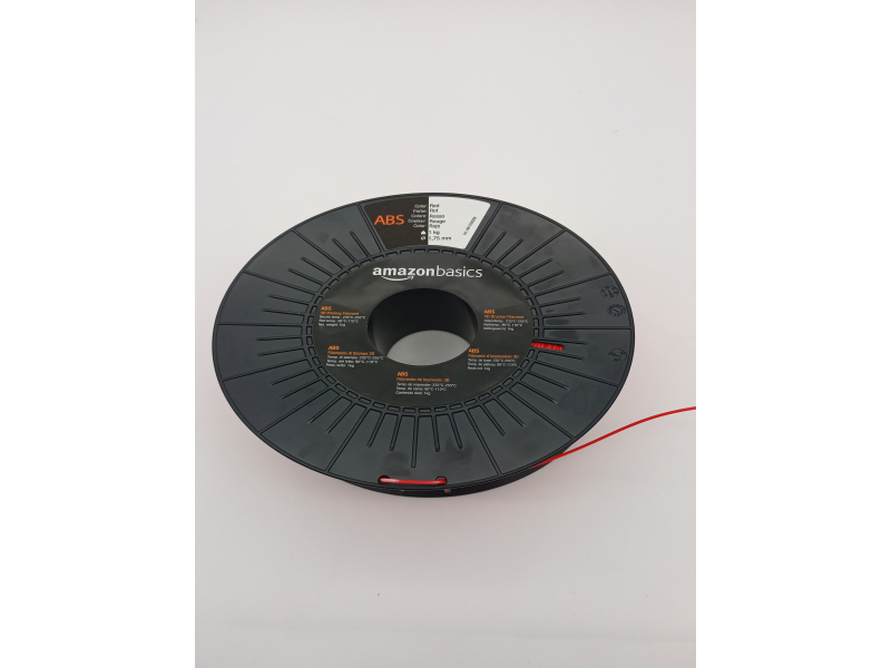 Amazon Basics Filament ABS do drukarki 3D 1,75 mm, czerwony, szpula 1 kg