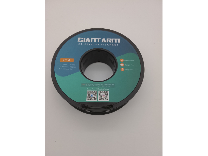 GIANTARM filament PLA 1,75 mm (±0,02 mm) do drukarek 3D, szpula 1 kg, kolor czarny