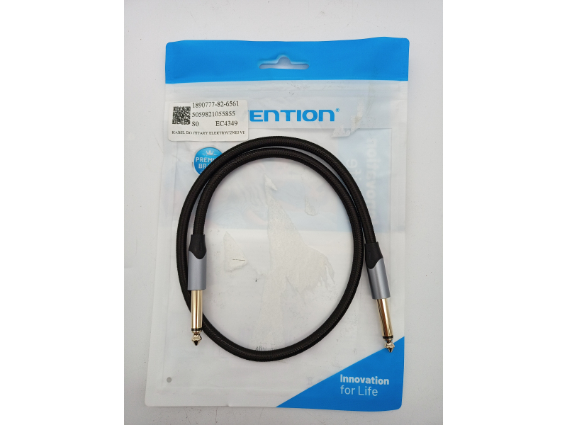 Kabel do gitary elektrycznej VENTION 1,5 m / 5 ft, jack 1/4 cala (męski – męski), mono kabel instrumentowy