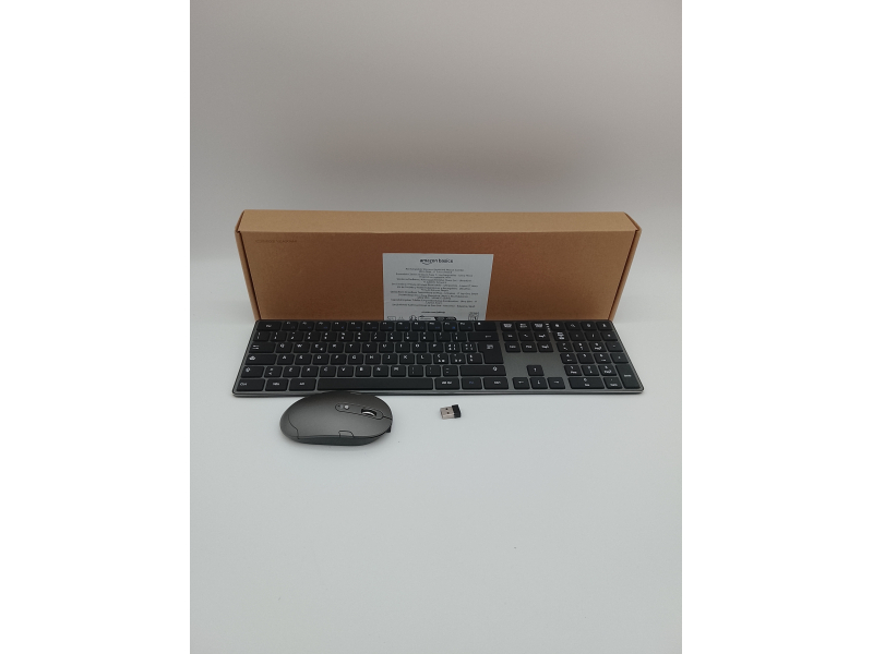 Amazon Basics Cicha, bezprzewodowa mysz i pełnowymiarowa klawiatura