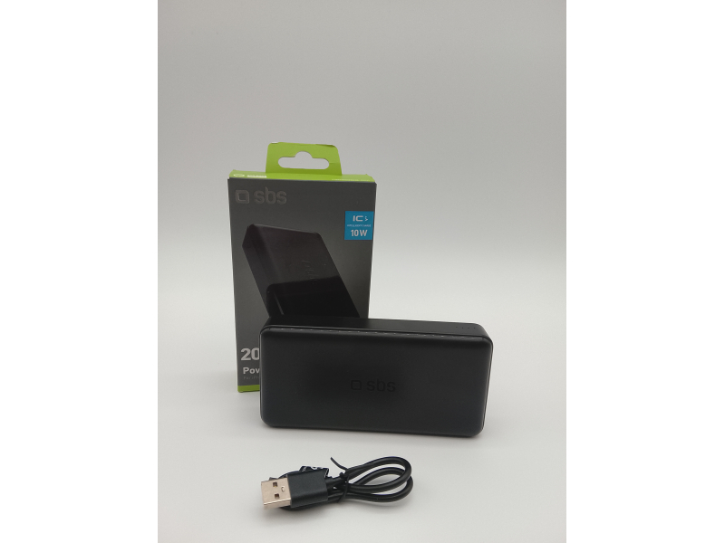 Ładowarka Powerbank SBS 20 000 mAh, 1x USB-A 10 W, 1x 5 W, 1x USB-C 10 W