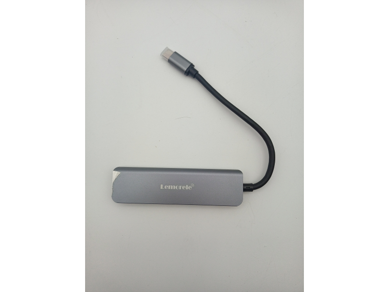 Hub USB-C Lemorele 5-w-1 adapter z wyjściem HDMI 4K, USB 3.0, 2× USB 2.0