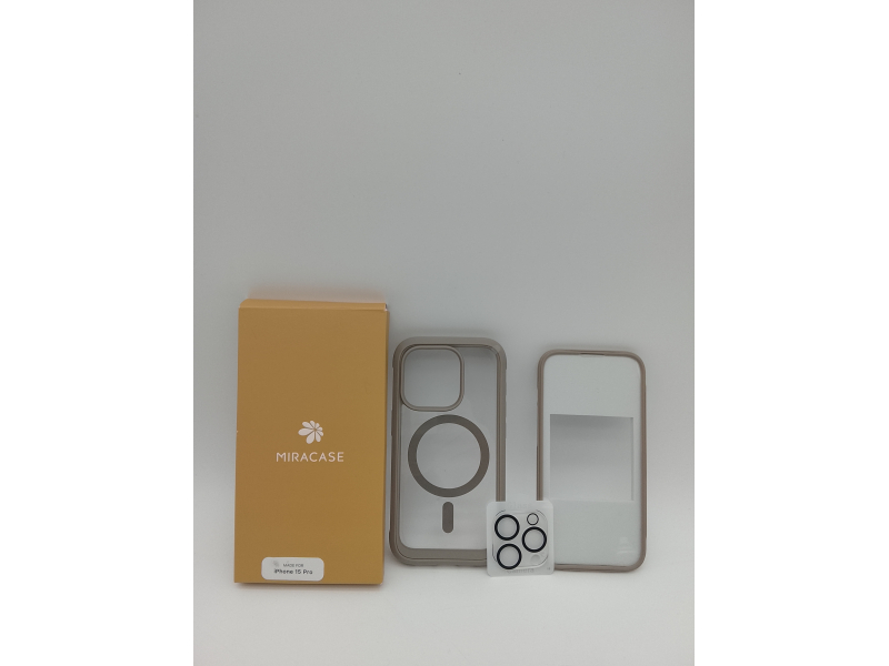 Miracase 360 stopni magnetyczne etui do iPhone 15 Pro z wbudowaną szklaną folią ochronną i osłoną na aparat