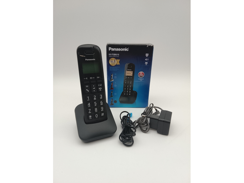 PANASONIC bezprzewodowy telefon stacjonarny KX-TGB610JTB (czarny)