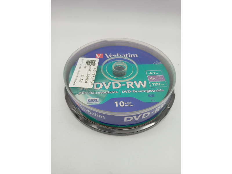 Płyty DVD-RW Verbatim 4x Matt Silver 4,7 GB zestaw 10 sztuk