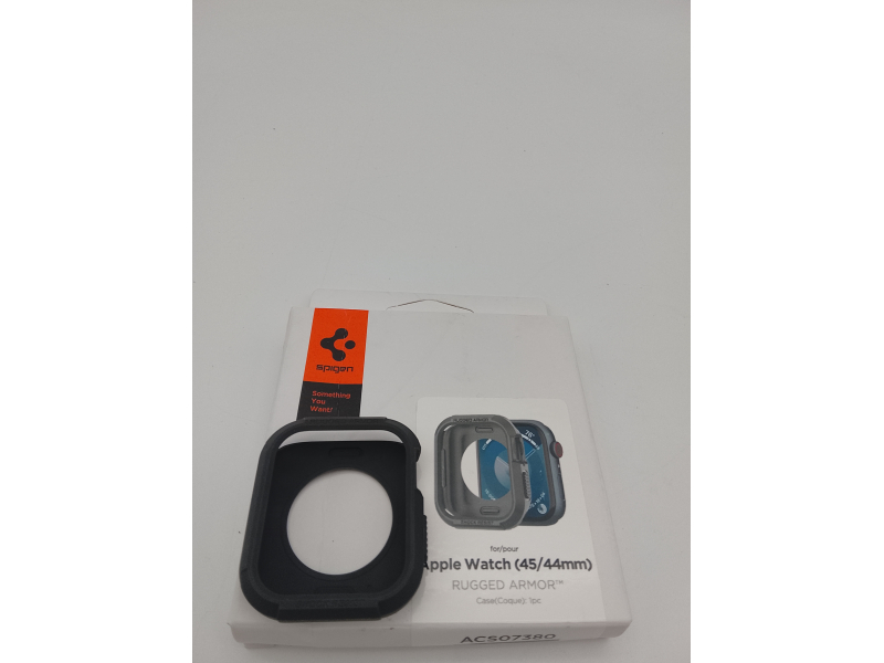 Pancerne etui Spigen Rugged Armor do Apple Watch Series 9 / 8 / 7 (45 mm) oraz Series 6 / SE / 5 / 4 (44 mm) ciemnoszary