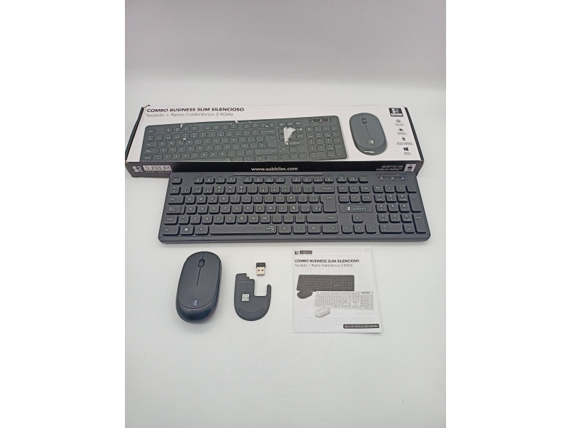 Zestaw bezprzewodowy klawiatura + mysz SLIM 2.4 GHz SUBBLIM